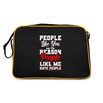 Je déteste l’aversion des gens - Sac Retro - noir/or - Dos