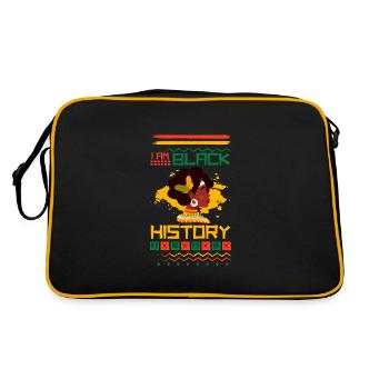 Africa Elephant Nature Serengeti - Retro Bag - black/gold - Back