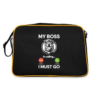 Fighting Dog Lover Rottie - Retro Bag - black/gold - Back