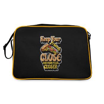 Pizzeria Soulfood - Retro Tasche - Schwarz/Gold - Hinten