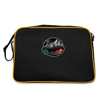 Drapeau suisse - Sac Retro - noir/or - Dos