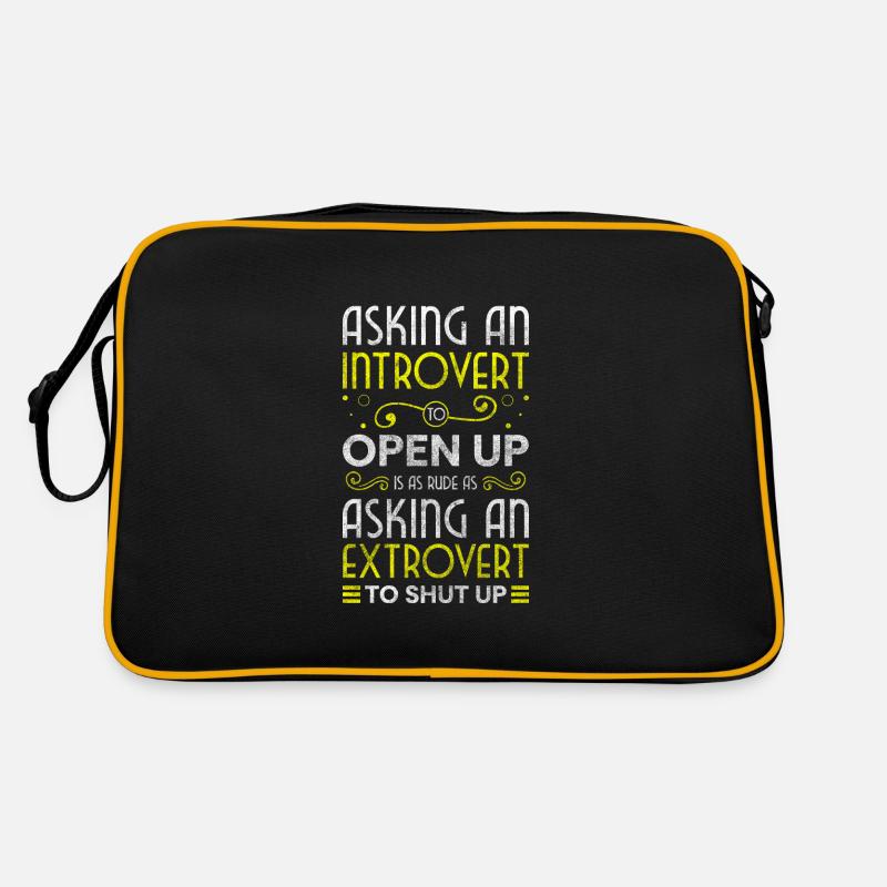 Introvert Human Alone Single Retro Bag