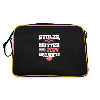 Absolvent Student Sponsion Graduate stolze Mutter - Retro Tasche - Schwarz/Gold - Hinten