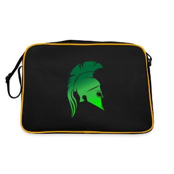 Sparta Design, green - Retro Bag - black/gold - Back