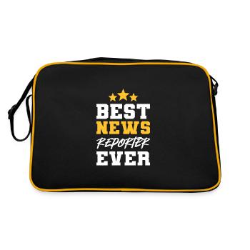 Best news reporters. News Reporter Gif - Retro Bag - black/gold - Back