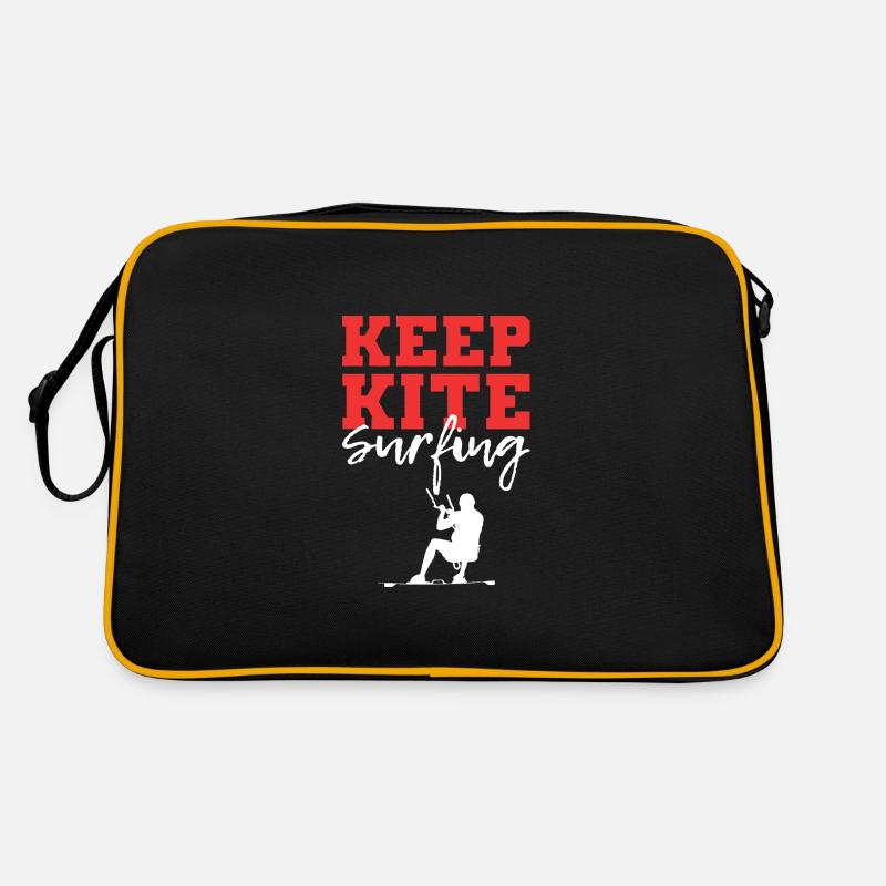 Kite surfen Mutig Geschenk Retro Tasche