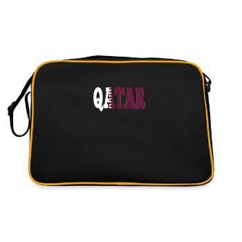 Qatar - Retro Tasche - Schwarz/Gold - Hinten