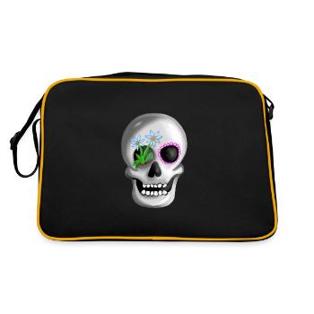 Le culte mexicain de la tête de mort Jour des morts Skull - Sac Retro - noir/or - Dos