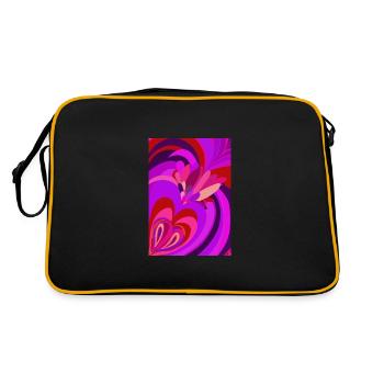 cœur psychédélique - Sac Retro - noir/or - Dos