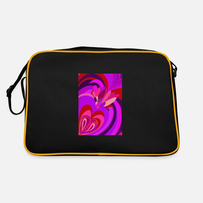 Psychedelisches Herz Retro Tasche