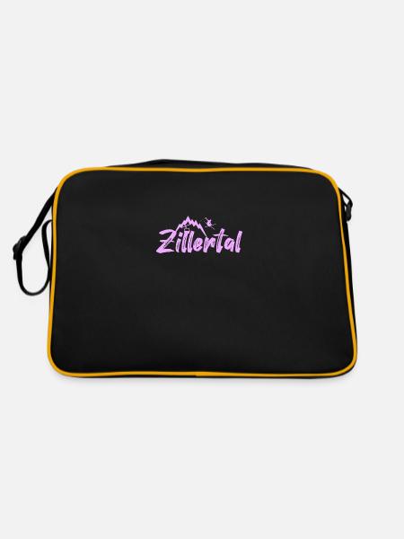 Zillertal - Retro Tasche - Schwarz/Gold - Hinten