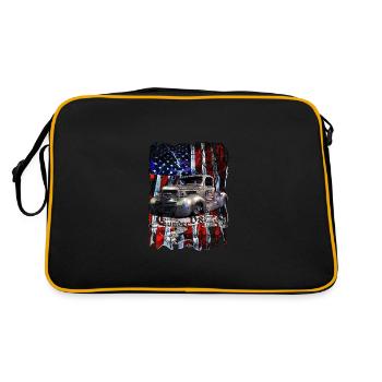 Rolling Thunder V8 Pickup Truck United States - Retro Tasche - Schwarz/Gold - Hinten