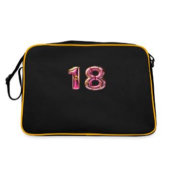 18 - Ballon Feuille d’Or Rose - Sac Retro - noir/or - Dos