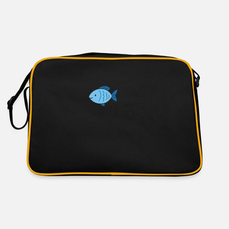 FAVORITE FISH - Retro Bag - black/gold