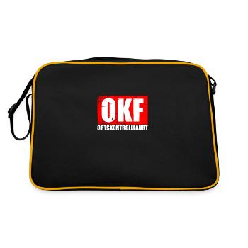 OKF Ortskontrollfahrt - Retro Tasche - Schwarz/Gold - Hinten
