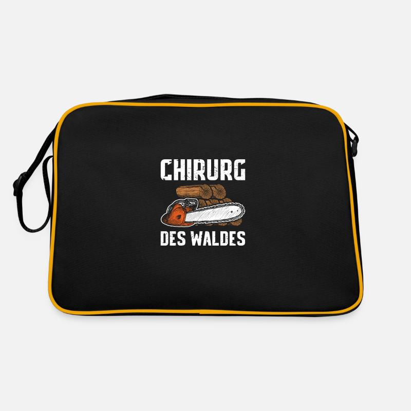 Chirurg des Waldes Holzfäller Waldarbeiter Forst Retro Tasche