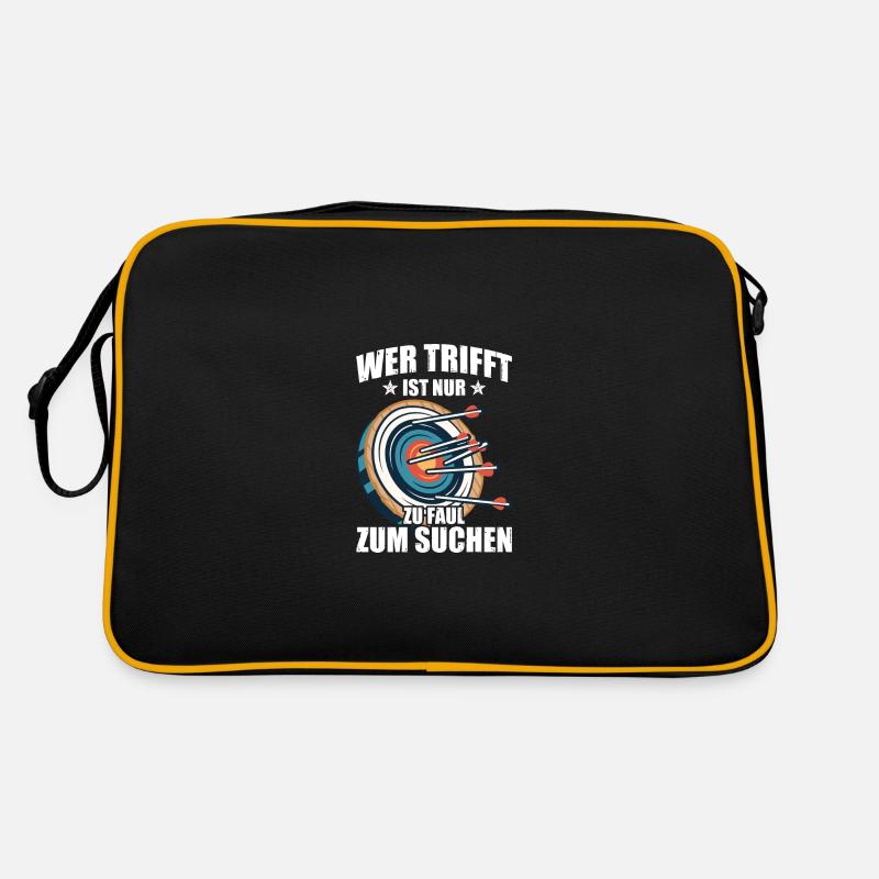 Wer trifft Pfeil Bogen Bogenschießen Bogenschütze Retro Tasche
