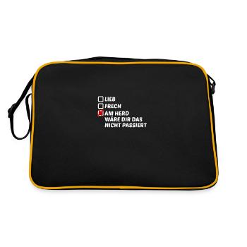 Aux fourneaux, de l’humour, du sarcasme, de l’ironie, du fun, des dictons drôles - Sac Retro - noir/or - Dos