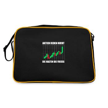 Stocks don't talk stock market stock market traders - Retro Bag - black/gold - Back