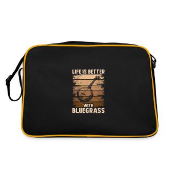 Life is better Country Bluegrass Banjo Player - Retro Bag - black/gold - Back