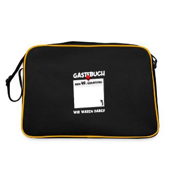 49th Birthday Born 1976 Birthday Gift - Retro Bag - black/gold - Back