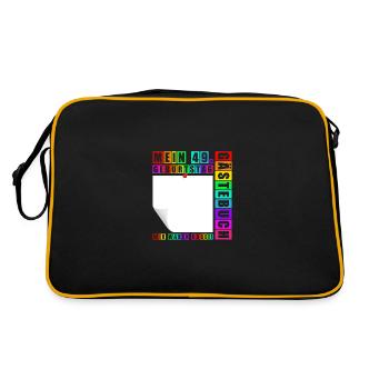 49th Birthday Born 1976 Birthday Gift - Retro Bag - black/gold - Back