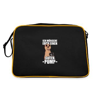 Bonne pompe musculation musculation gymnase exercice de poids - Sac Retro - noir/or - Dos