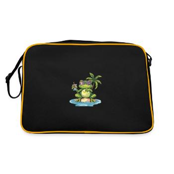 Vacances d’été de grenouille - Sac Retro - noir/or - Dos