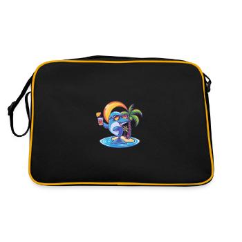 Vacances d’été avec les dauphins - Sac Retro - noir/or - Dos
