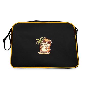 Vacances d’été pour hamster - Sac Retro - noir/or - Dos