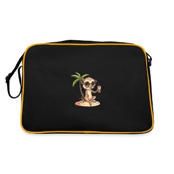Vacances d’été de suricate - Sac Retro - noir/or - Dos