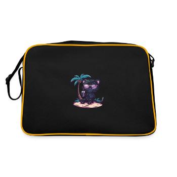 Palmier d’été de l’île Panther - Sac Retro - noir/or - Dos