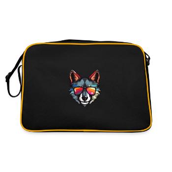 Wolf Head Cool - Retro Bag - black/gold - Back