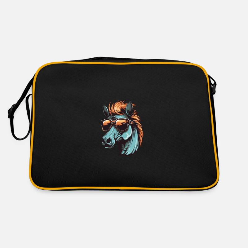 Pferd Kopf Cool Retro Tasche