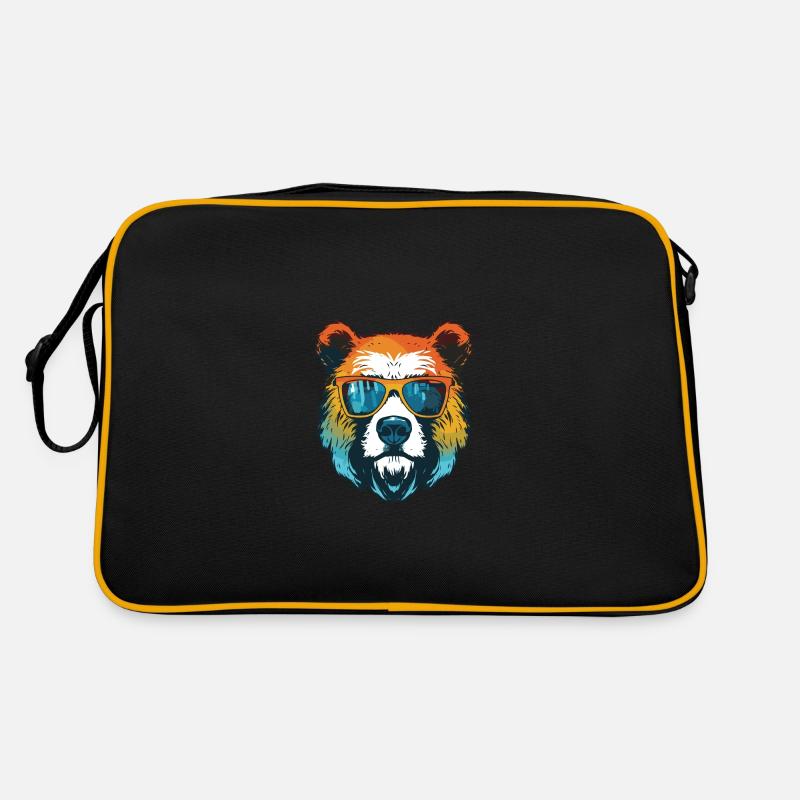 Eisbär Kopf Cool Polar bär Retro Tasche