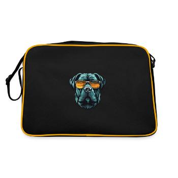 Mastiff Tête De Chien Cool - Sac Retro - noir/or - Dos