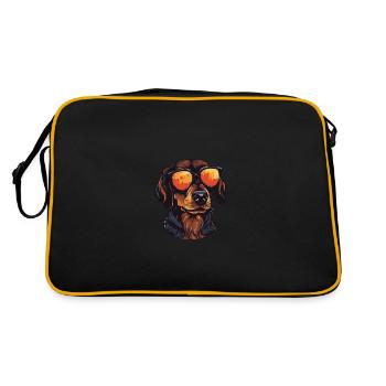 Teckel Tête De Chien Teckel - Sac Retro - noir/or - Dos