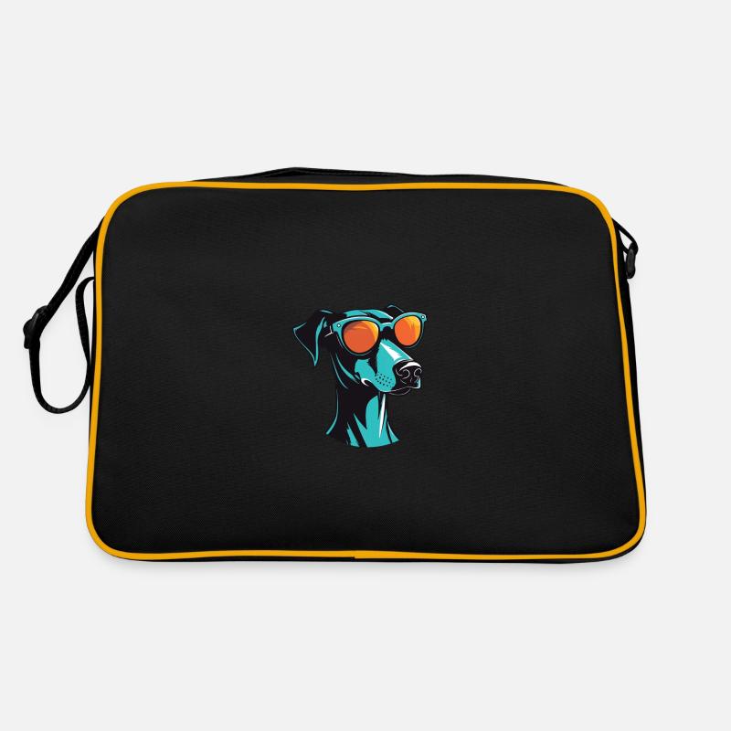 Tête de chien lévrier Cool Sac Retro
