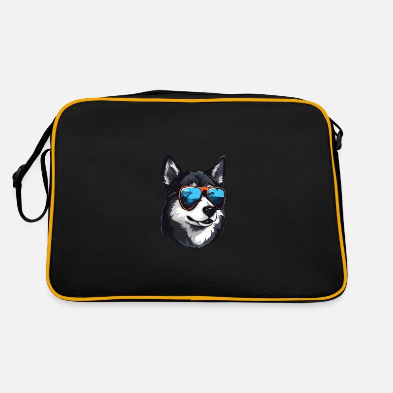 Fête Husky Dog Cool Head Sac Retro