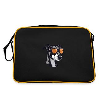 Greyhound Dog Cool Head Party - Sac Retro - noir/or - Dos
