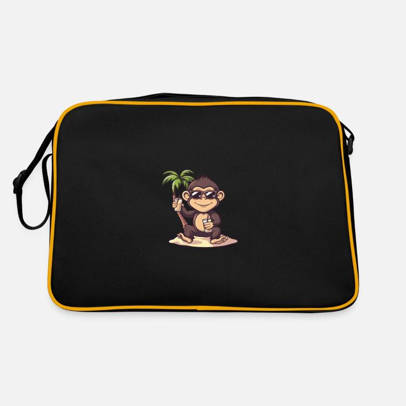 Affe Sommer Strand Comic Retro Tasche
