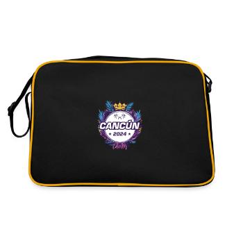 Cancun 2024 - Retro Tasche - Schwarz/Gold - Hinten
