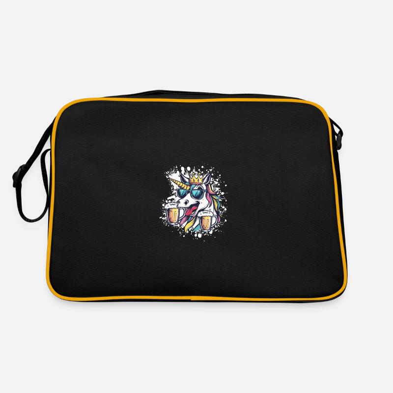 Einhorn Bier Lustig Retro Tasche