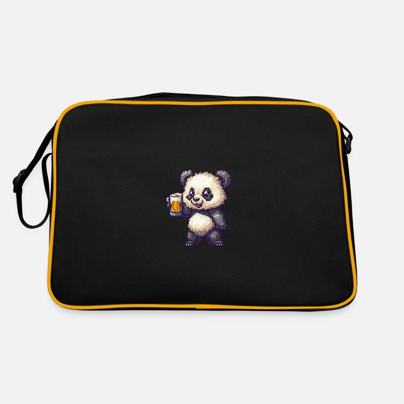 Panda bière pixel Sac Retro