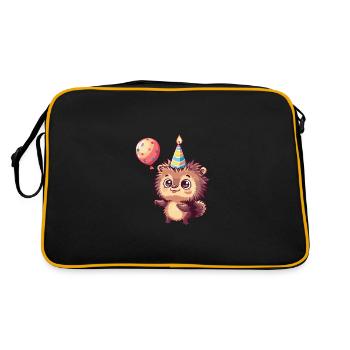 Hérisson Anniversaire Bande Dessinée - Sac Retro - noir/or - Dos