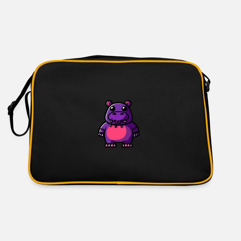 Nilpferd Halloween Tier Retro Tasche
