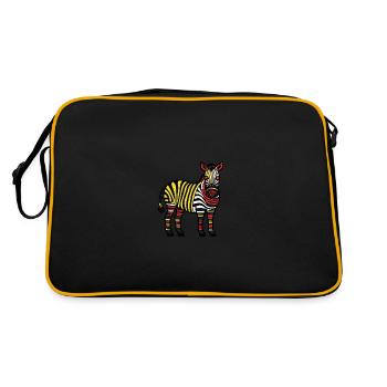 Zebra Halloween Animal - Retro Bag - black/gold - Back