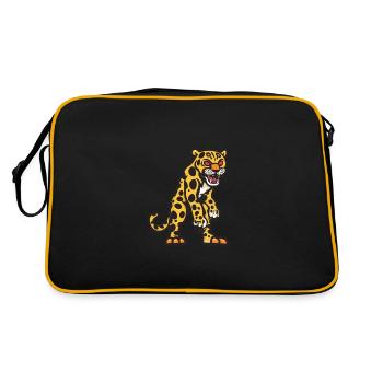Leopard Halloween Animal - Retro Bag - black/gold - Back