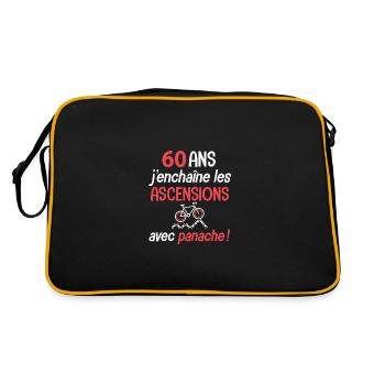 Velo 60 ans ascension avec panache anniversaire - Sac Retro - noir/or - Dos