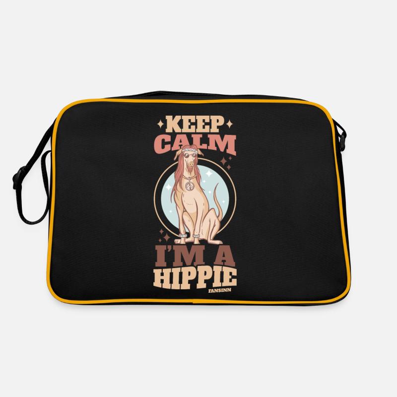 bleib locker ich bin ein Hippie Retro Tasche